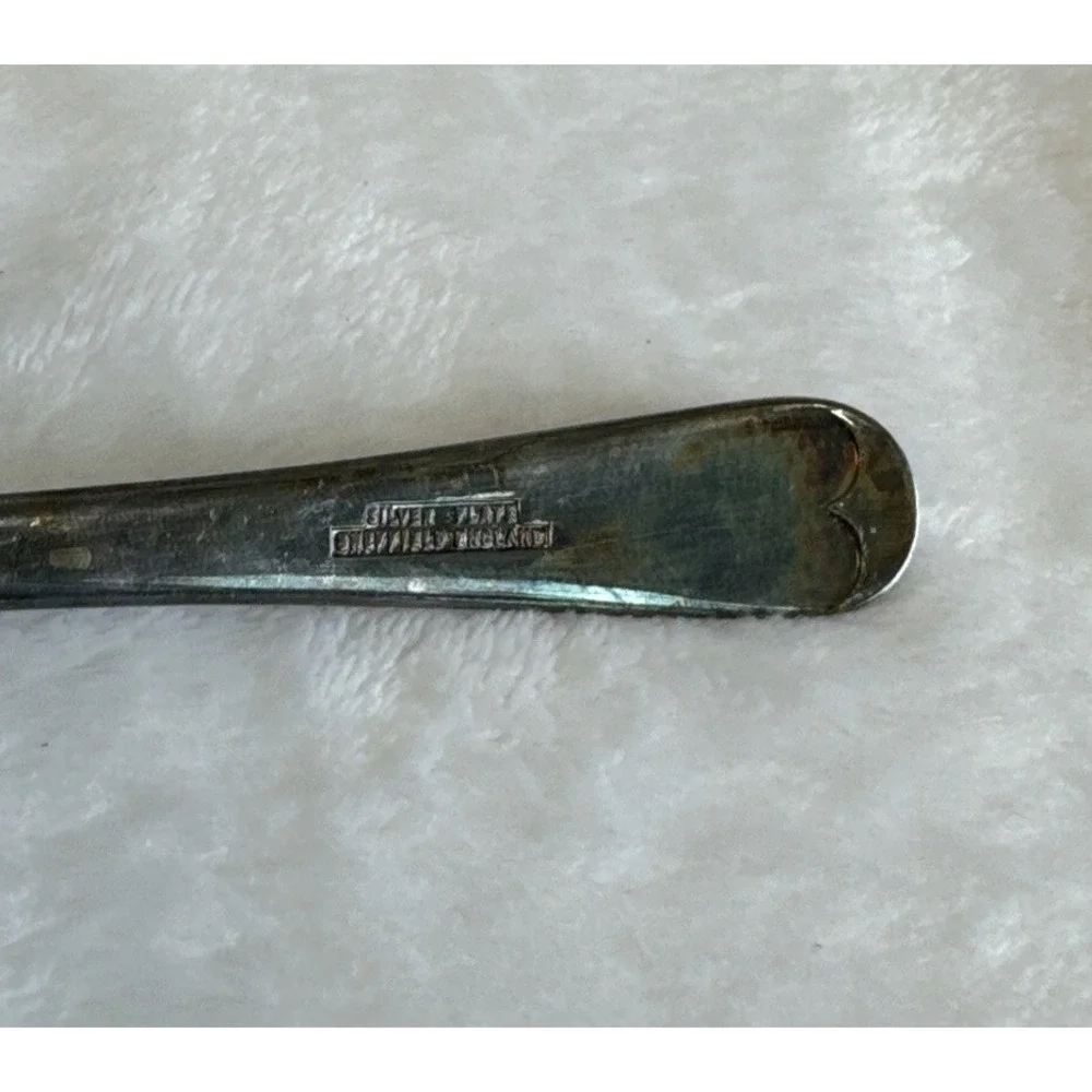 Vintage Silver Plate Spoon Flatware Sheffield England‎ 9 Inch Salad Serving